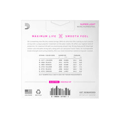 Daddario XSE0942 Electric Guitar Strings coating