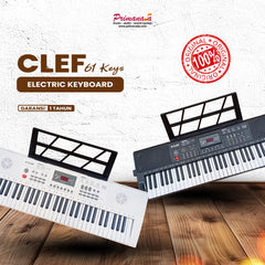 Clef Keyboard Mini 61 Key Elektronik Key With Microphone