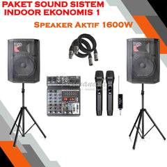 Paket Sound Sistem Ekonomis 1 With Dual Mic Wireless