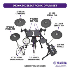 Yamaha DTX6 K2X Drum Elektrik Silent Drum