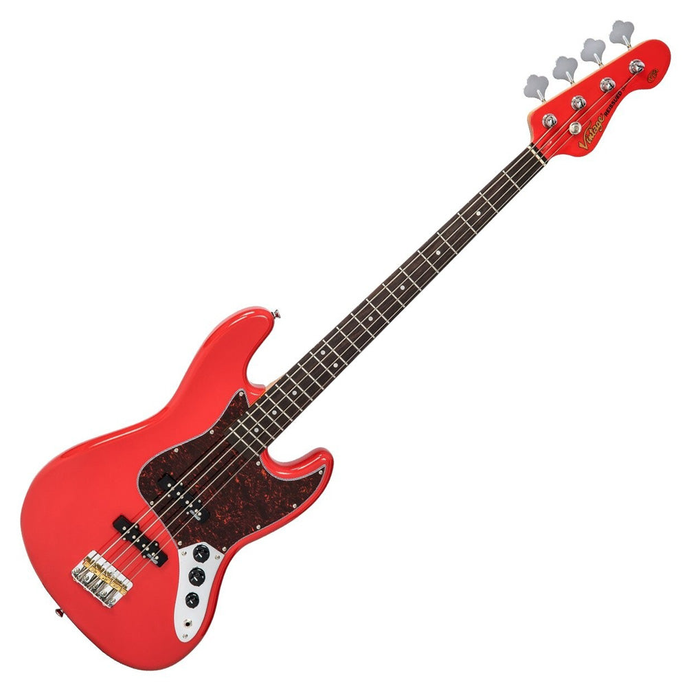 VINTAGE VJ74FR BASS REISSUED  RW FIRENZA RED