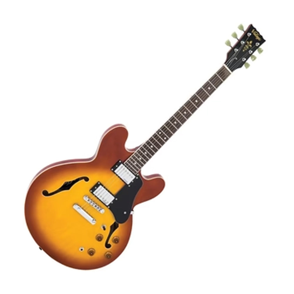 VINTAGE VSA500HB SEMI-ACOUSTIC HONEY BURST