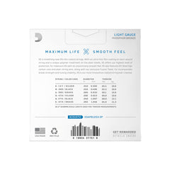 Daddario XSAPB1253  Acoustic Guitar Strings Phospor bronze coating