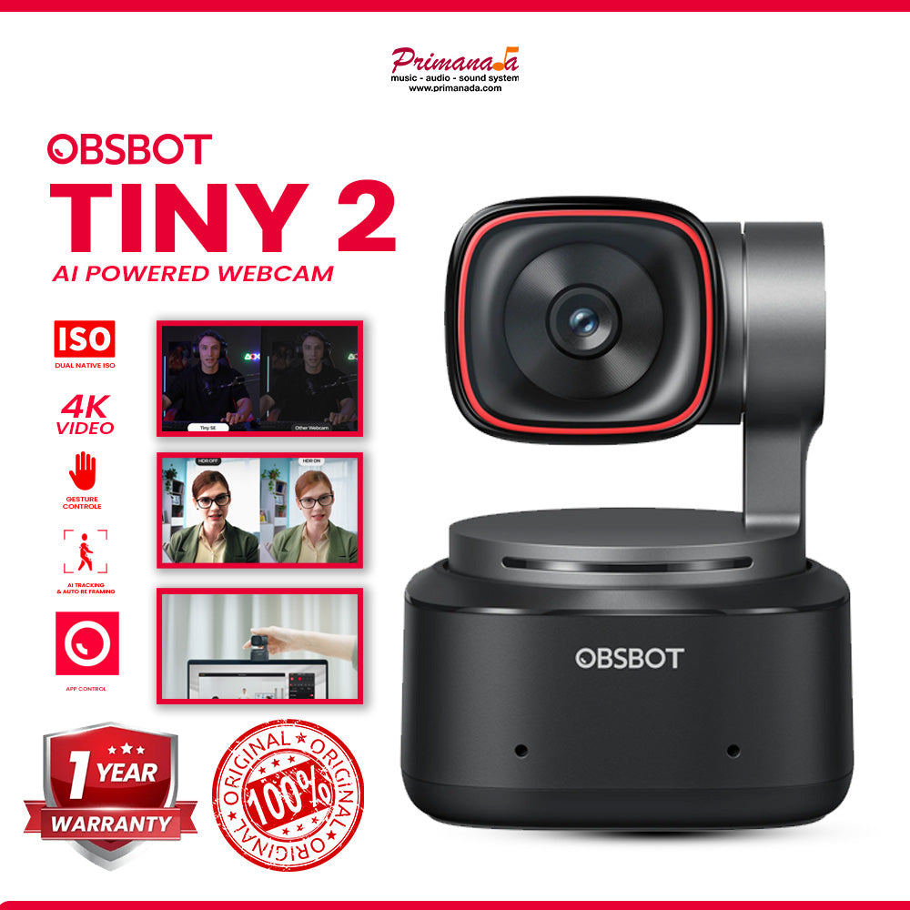 OBSBOT Tiny 2 Webcam PTZ 4K AI Tracking Kamera PC Computer