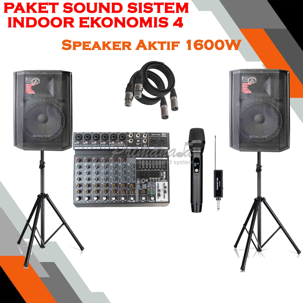 Paket Sound Sistem Ekonomis 4 With Mic Wireless
